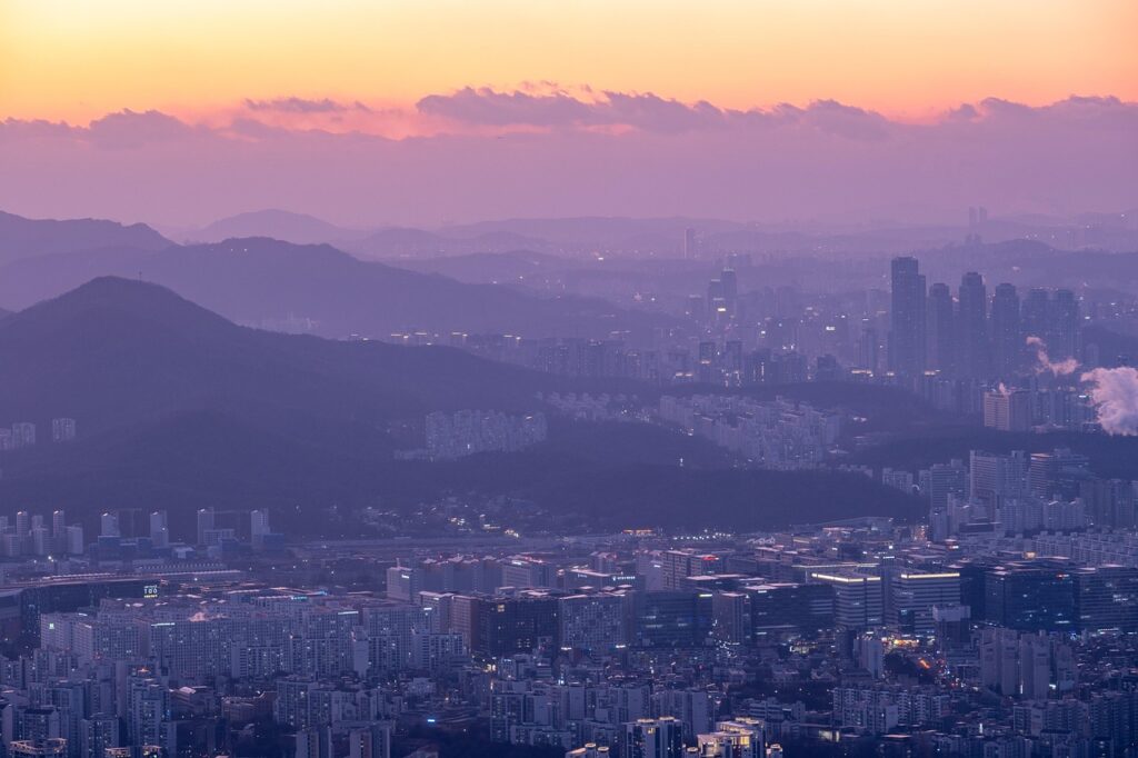 한국 부동산 아파트 전경